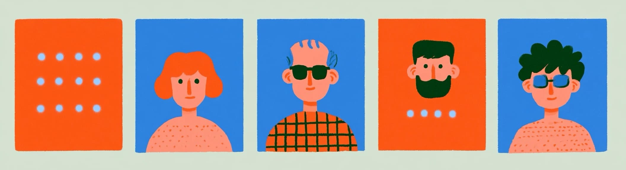 Portraits of partners side by side