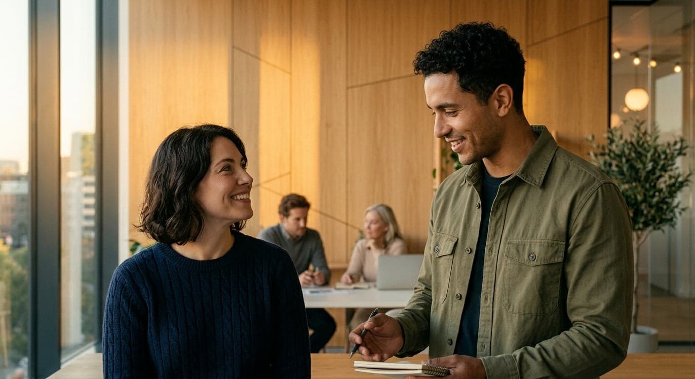 Founders and investors working together in a calm, high-trust setting